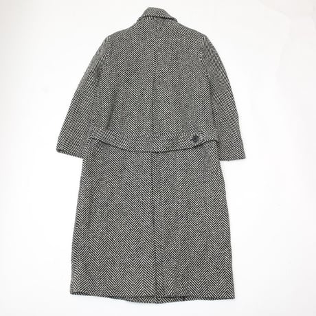 70-80s Calvin Klein Herringbone Wool Coat