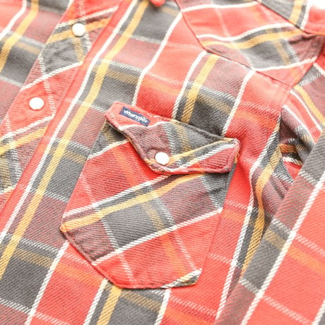 80s Wrangler Heavy Flannel Western Shirt