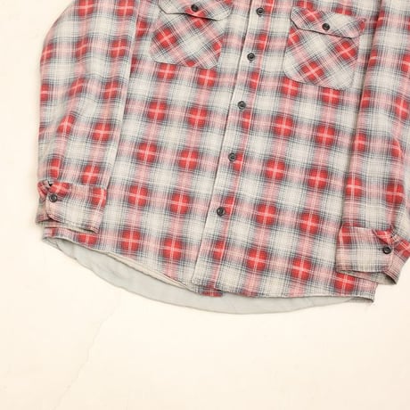 70s Ombre Plaid Quilting Lined Shirt