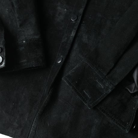 Black Suede Shirt Jacket