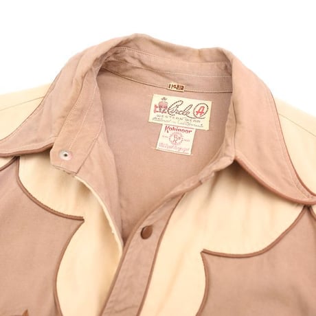 40’s Circle A Western Wear Rayon Gabardine Shirt