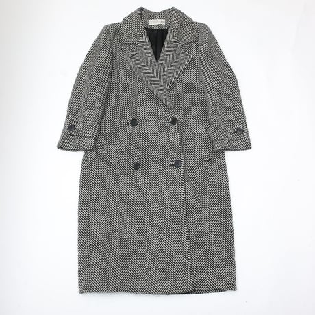 70-80s Calvin Klein Herringbone Wool Coat