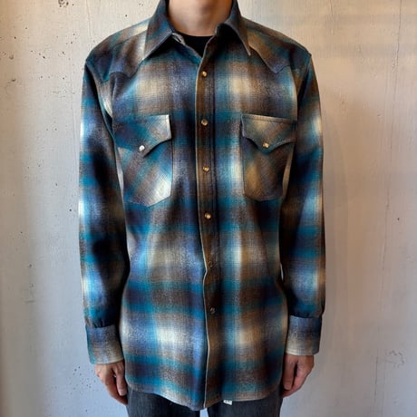 70s Pendleton Wool Western Shirt "HIGH GRADE WESTERN WEAR"