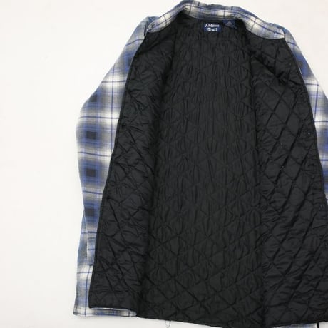 Ombre Plaid Quilting Lined Shirt