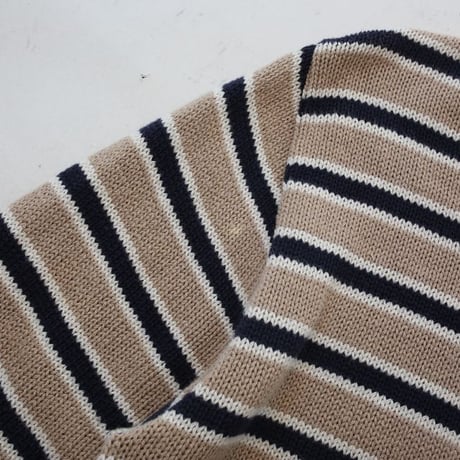 Brooks Brothers Border Pattern Cotton Knit Sweater