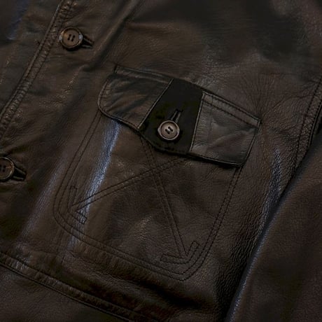 Domon Black Leather Coat