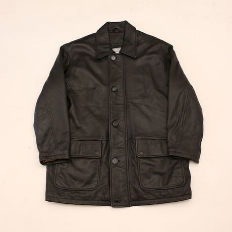 Hathaway Black Leather Coat