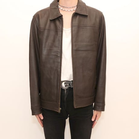 Bernardo Brown Lamb Leather Jacket