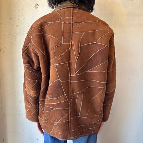 Patchwork Mouton Jacket