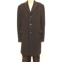 Vintage Chesterfield Merino Wool Coat Loose Silhouette Made in Italy