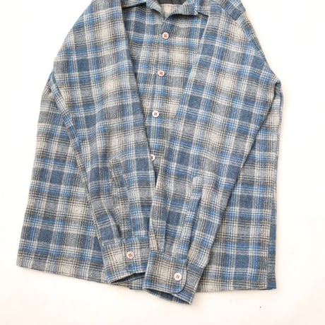 70s Town Craft Wool Plaid Loop Shirt