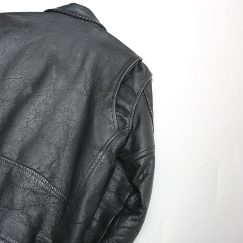 ジャケット・アウター 70s vintage leather riders jacket black 70s vintage leather riders jacket black