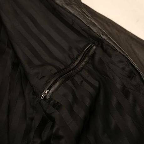 Black Lamb Leather Jacket Loose Silhouette