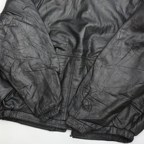 Black Leather Jacket Loose Silhouette