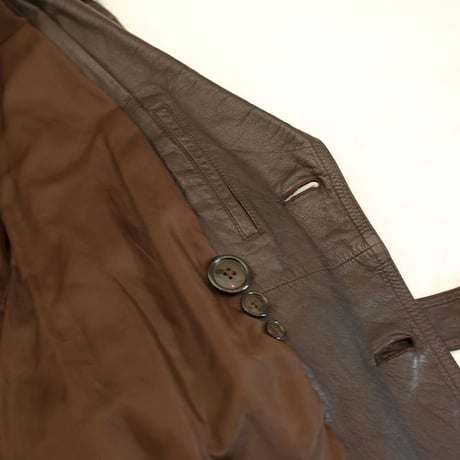 Black Leather Trench Coat