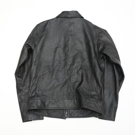 Double Zip Black Lamb Leather Jacket