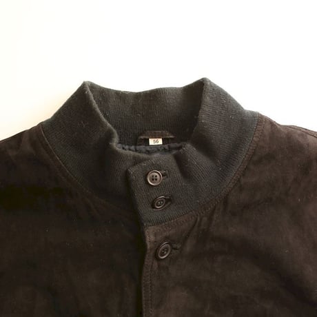 Euro Vintage Black Suede Jacket 'Vera Pelle'