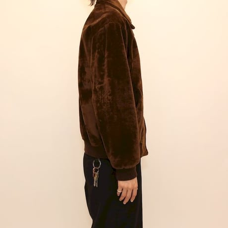 Euro Vintage Velour Bomber Jacket