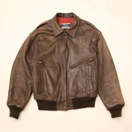 70-80s Deerskin Flight Jacket MADE IN USA