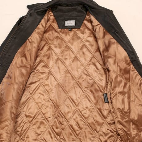 Hathaway Black Leather Coat