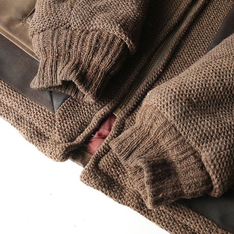 Vintage Leather×Knit Jacket
