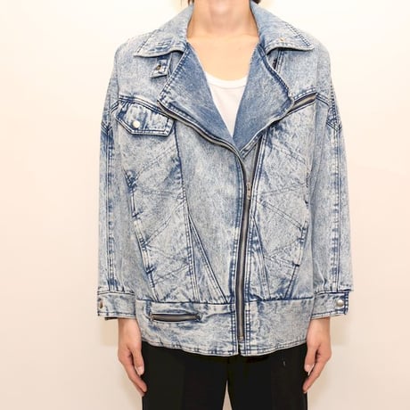 80's Stefano Sportswear Denim Riders Jacket