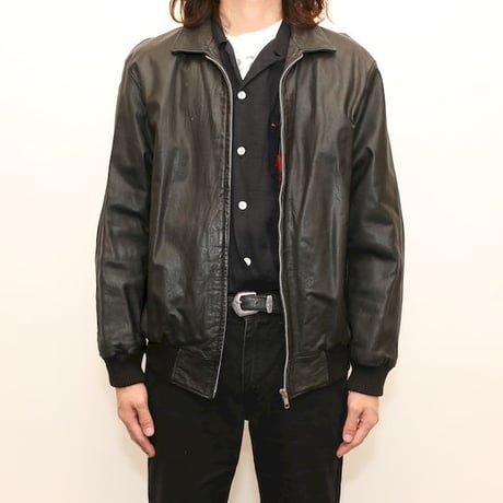 Rib Leather Jacket