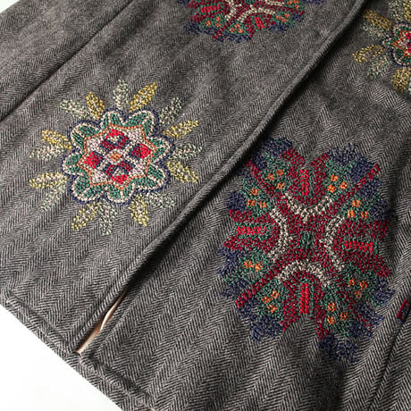 Embroidery Wool Coat
