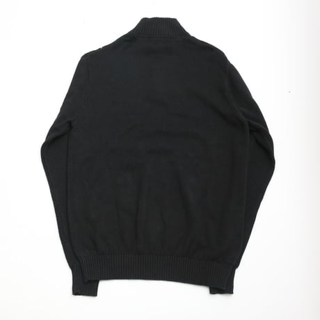 Half Zip Cotton Knit Sweater