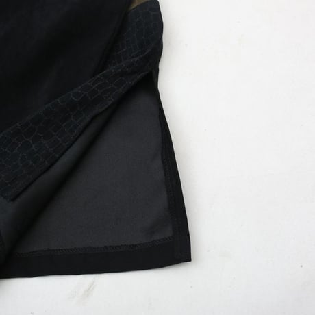 Patchwork Design Open Collar Fake Suede L/S Shirt