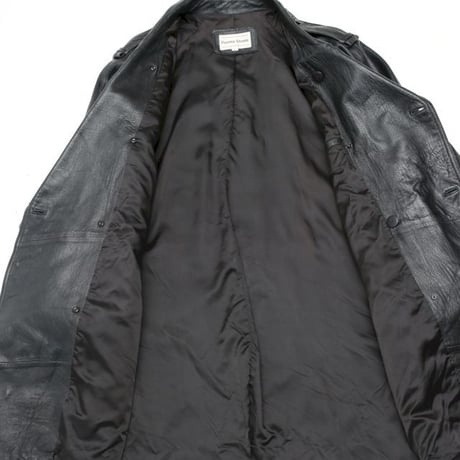 Black Leather Trench Coat
