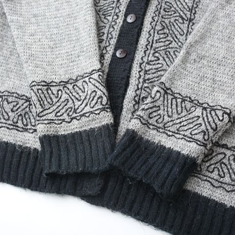 Mohair Blend Wool Knit Cardigan