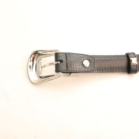 Western Leather Belt Black