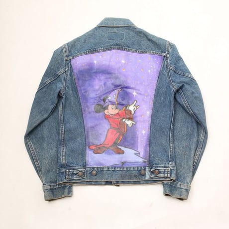 80s Levi's 70506 Denim Jacket "Mickey Mouse" Painted Custom