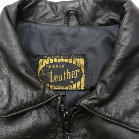 Vintage Single Leather Jacket Black