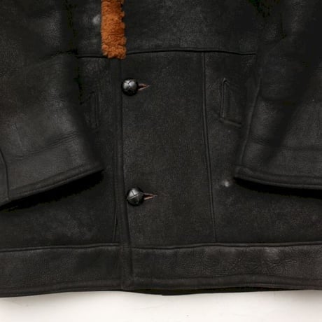 Black Mouton Coat MADE IN USA
