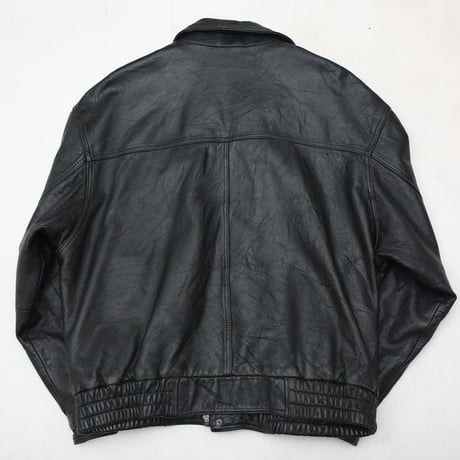 Black Leather Jacket Loose Silhouette
