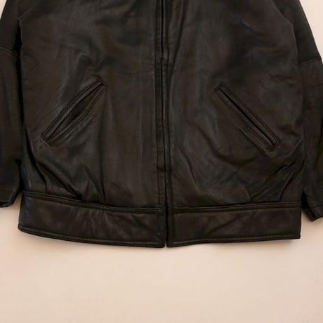 Andrew Marc Stand Collared Black Lamb Leather Jacket