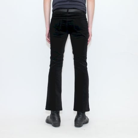 Black Velour Flared Pants