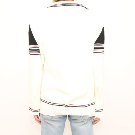 Vintage Acryl Knit Polo L/S Shirt "DEAD STOCK"