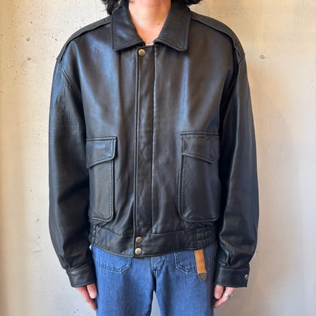 Black Lambskin Flight Jacket