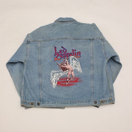 Led Zeppelin Embroidery Denim Loose Jacket