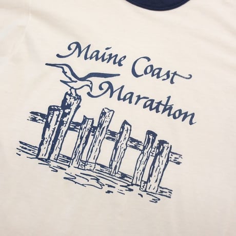 80's Ringer T-Shirt "Marine Coast Marathon"
