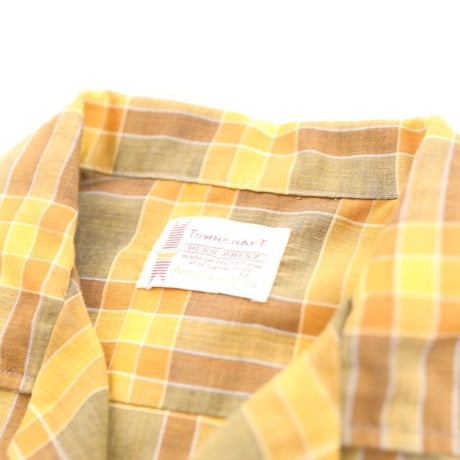 60's TOWN CRAFT Open Collar L/S Shirt
