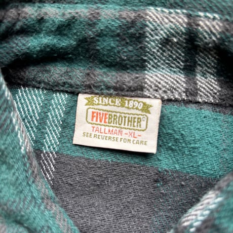 Five Brother Cotton Heavy Flannel Shirt MADE IN USA