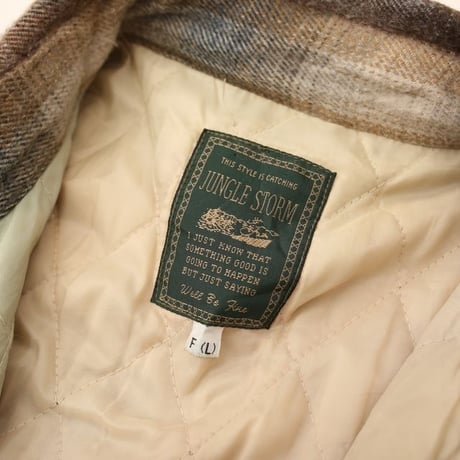 Ombre Plaid Quilting Lined Jacket