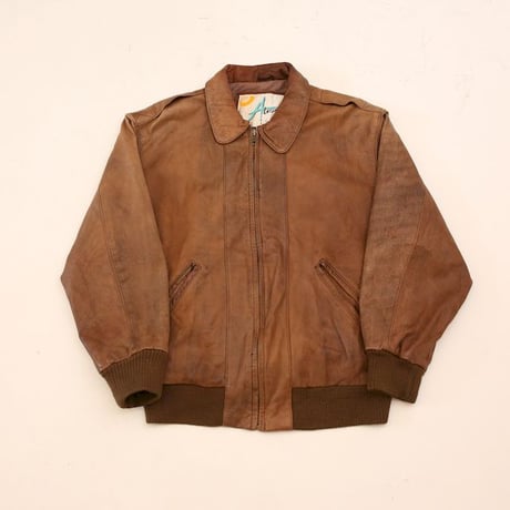 Brown Rib Leather Jacket