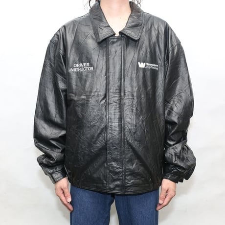 Black Leather Jacket Loose Silhouette