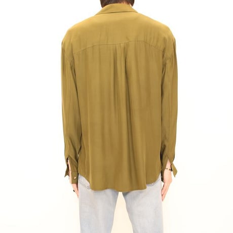 Open Collar Silk L/S Shirt