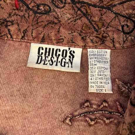 Chico's Design Embroidery Tracker Jacket